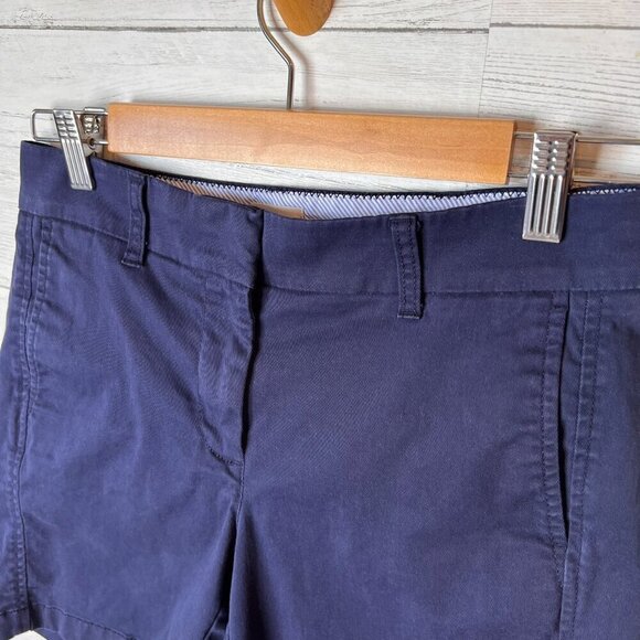 J Crew Shorts Womens Size 0 Navy Cotton Blend Chino Re-Imagined Preppy Casual - Picture 8 of 15